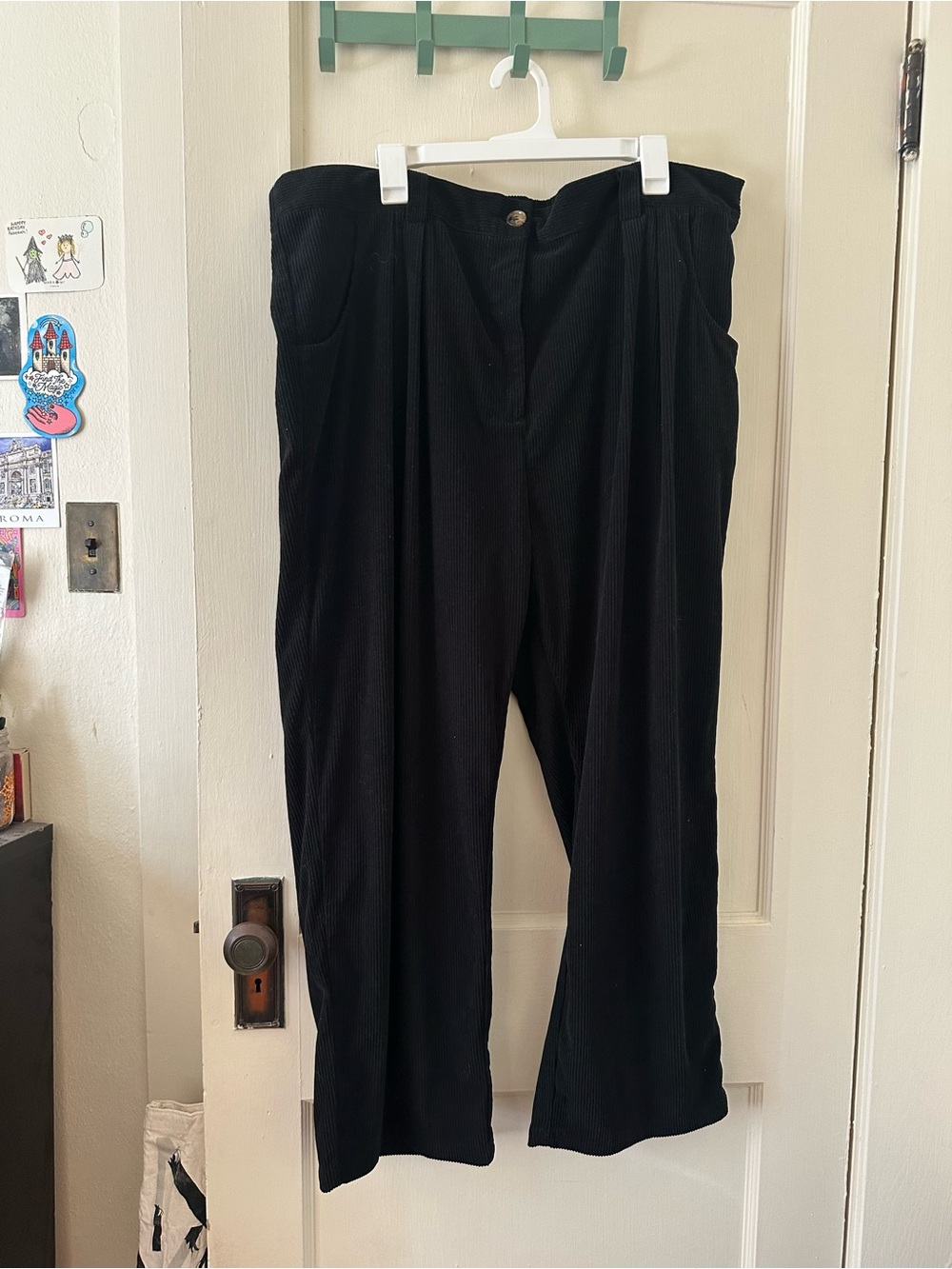 Cider Black Corduroy Trousers